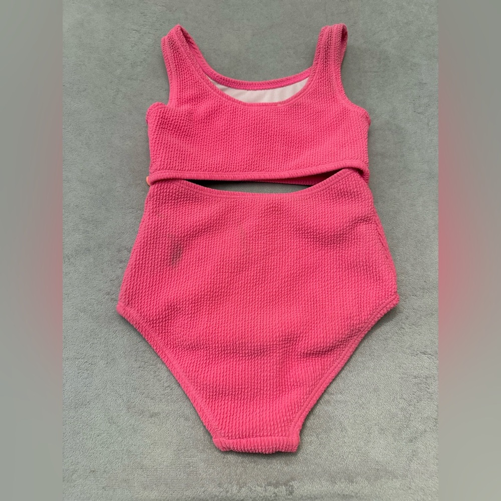 Girls Size 6 Swimsuit Lot 2Pc One Piece Pink Orange Summer Pool Beach Bundle - Picture 5 of 9